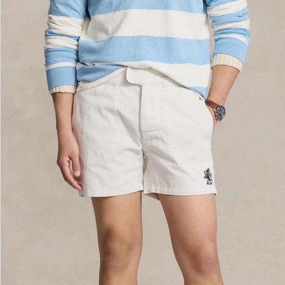Ralph Lauren Twill Rugby Shorts - Picture 6 of 7